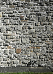 Vintage Old Brick Stone Wall, Background Texture