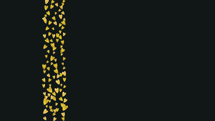 Obraz premium Heart Glitter. Romantic Voucher For Couple. Modern Frame. Golden Retro Illustration. Luxury Poster For Celebration. Yellow Random Banner. Gold Heart Glitter.