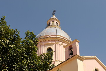 Fototapeta na wymiar Salta, Argentina: Domo de la Catedral principal de la ciudad en el centro de la provincia de Salta.