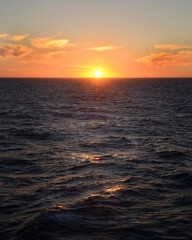 The midnight sun seascape Norway, Arctic Circle