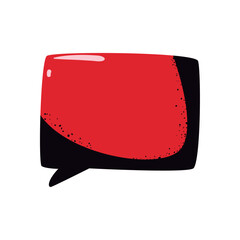 flat red text bubble