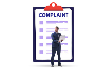 Businessman in customer complaint concept