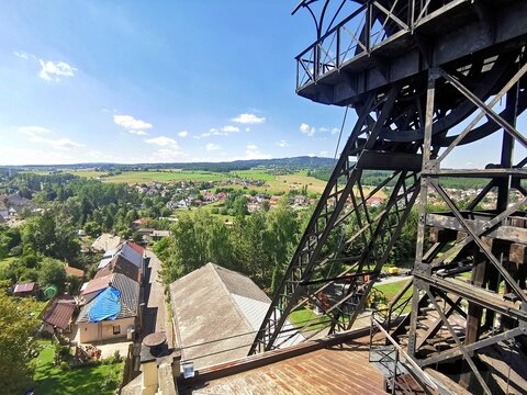 View from the mining tower on the landscape