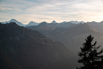 View of the Interlaken mountains