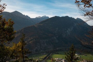 View of the Interlaken mountains