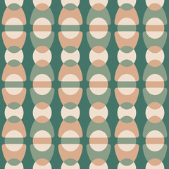 Abstract rounded ornament for decorating any surfaces or things. Seamless pattern.