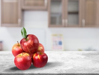 Tasty fresh ripe juicy apples fruits