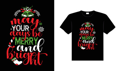 Christmas lettering typography apparel Vintages Christmas T-shirt design Christmas merchandise designs, hand-drawn lettering for apparel fashion. Christian religion quotes saying for print.