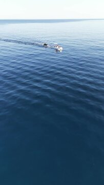 Aerial boat and jetsky