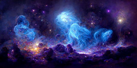 Fototapeta na wymiar space nebula space