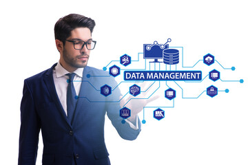 Business people in data management concept