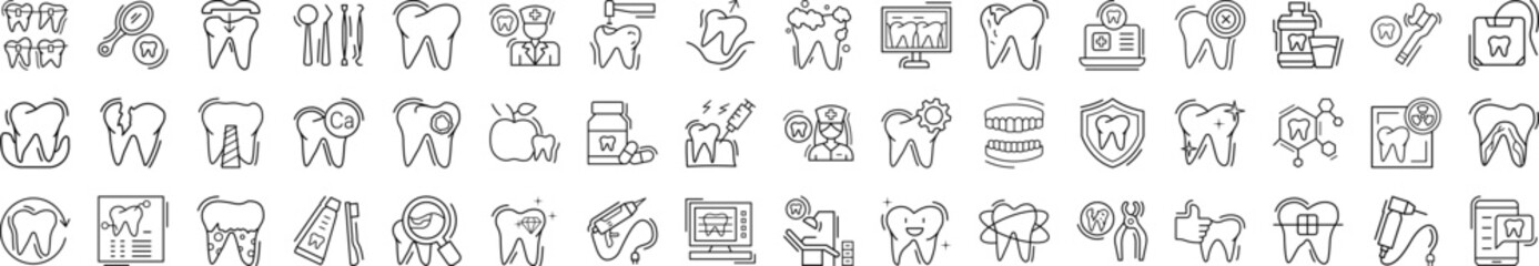 Dentistry icons collection vector illustration design