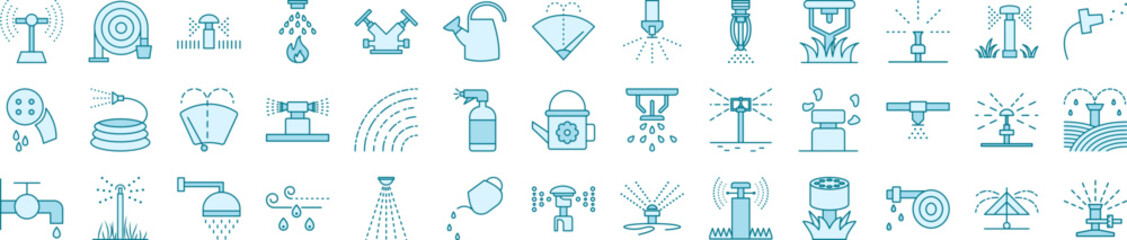 Sprinkler icons collection vector illustration design - obrazy, fototapety, plakaty