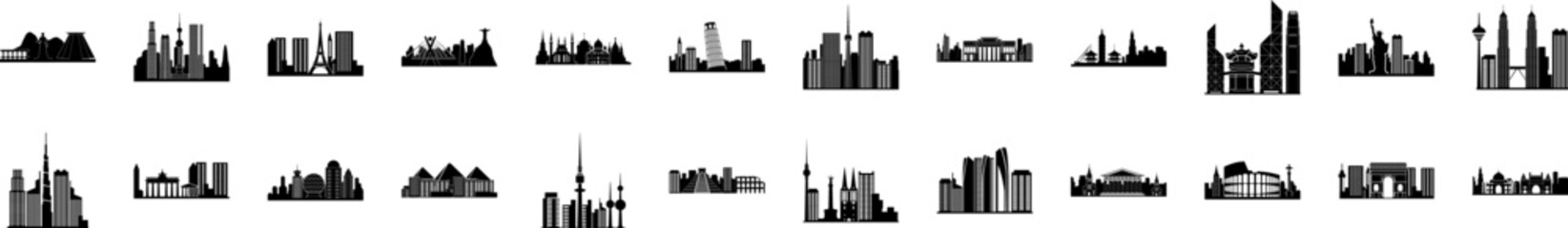 Obraz premium Cityscape icons collection vector illustration design
