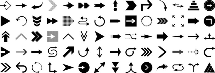Arrow icons collection vector illustration design - obrazy, fototapety, plakaty
