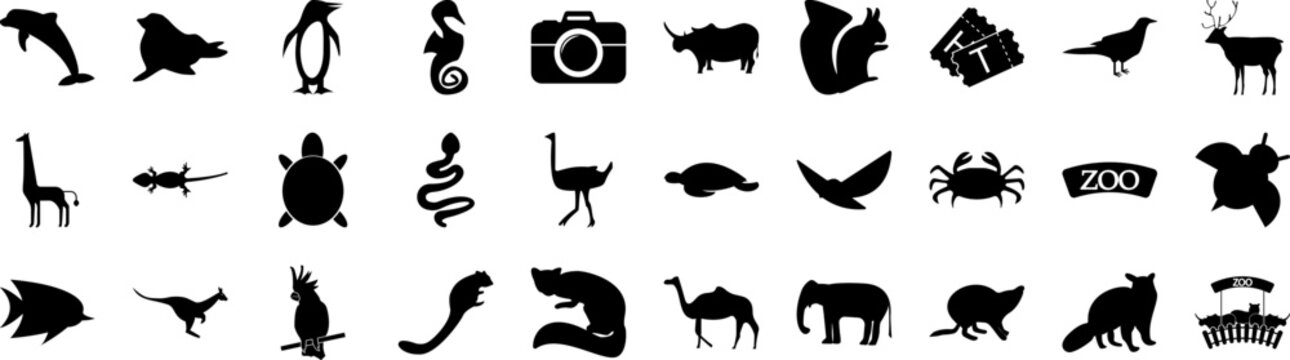 Zoo icons collection vector illustration design