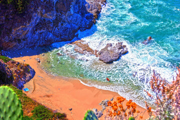 marine views of the coast of Capo Vaticano Calabria Italy