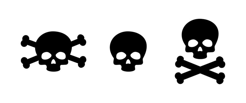 SKULL AND CROSSBONES, POISON ICON, INTERNATIONAL PIRATE SYMBOL