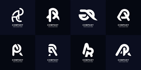Collection letter A or AR monogram logo design