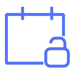 Obraz premium Agenda Almanac Calendar Schedule Security Unlock