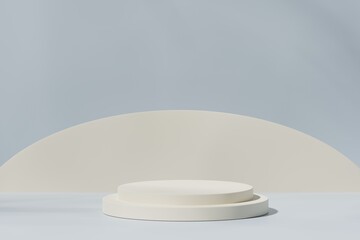 Scene with a podium for product presentation, 3d rendering