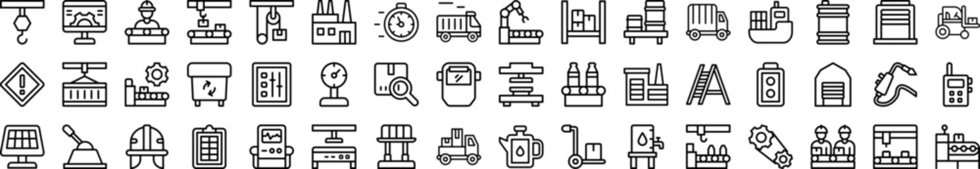 Manufacturing icons collection vector illustration design