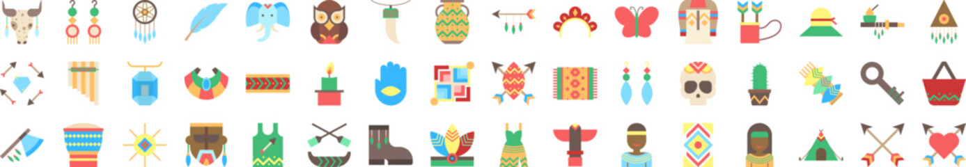 Boho icons collection vector illustration design