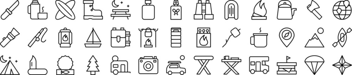 Camping icons collection vector illustration design