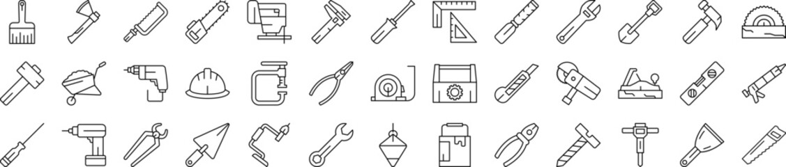 Construction tools icons collection vector illustration design