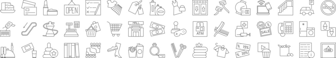 Mall icons collection vector illustration design