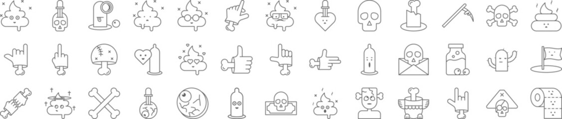 Nasty icons collection vector illustration design