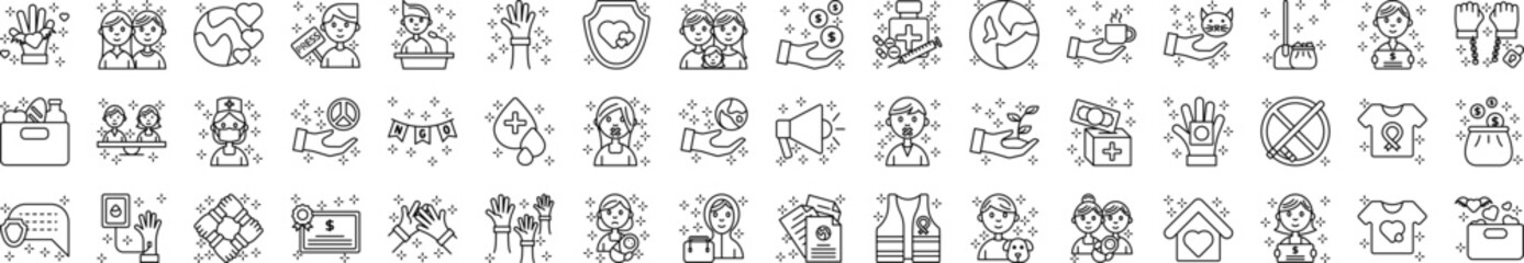 No gubernamental organization icons collection vector illustration design