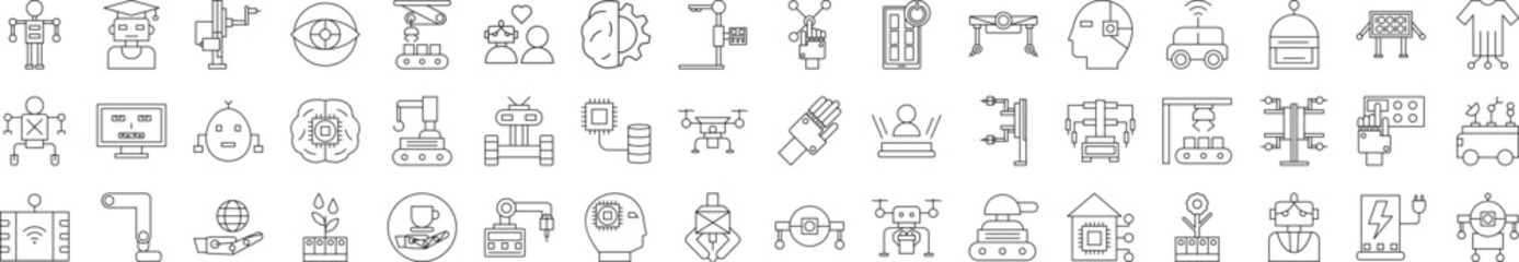 Robotisc icons collection vector illustration design