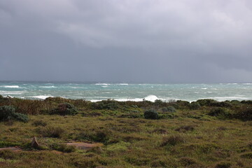 Fototapeta na wymiar Stormy sky, Cape Leeuwin, Western Australia.