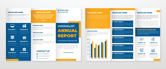 minimalist brochure template with modern concept and minimalist layout use for business profile and product catalog