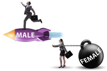 Gender inequality concept in career