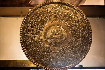 Doha, Qatar - March 05,2019 : Souvenirs
exhibited in shops of the Souq Waqif.