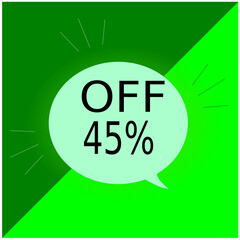 Serie discount balloon 45 percent vector	
