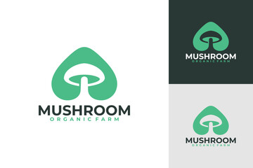 mushroom logo vector design template