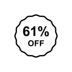 Discount offer icon vector design templates
