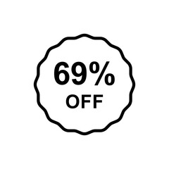 Discount offer icon vector design templates