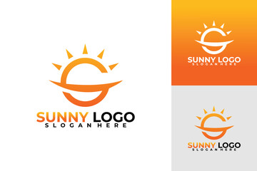 sunny logo vector design template