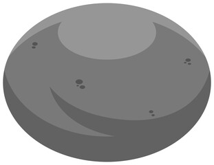 Illustration of a stone with a cartoon style.