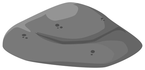 Illustration of a stone with a cartoon style.