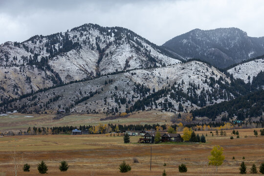 Winter Landscape In Bozeman Montana