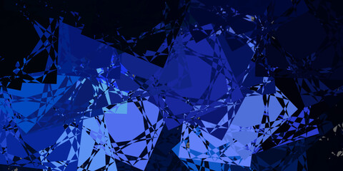 Dark Pink, Blue vector texture with random triangles.