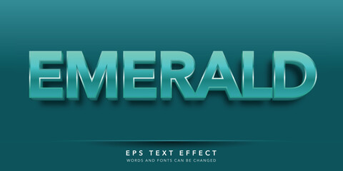 emerald 3d editable text effect