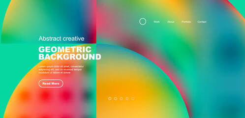 Circle abstract background with fluid gradient colors. Vector illustration for wallpaper, banner, background, leaflet, catalog, cover, flyer