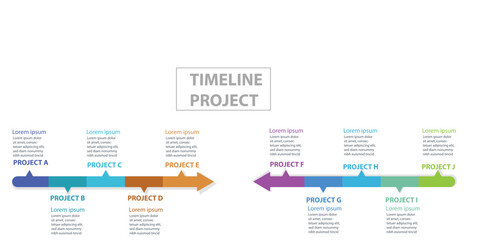 Obraz premium Vector infographic design template with timeline project for business and planning work