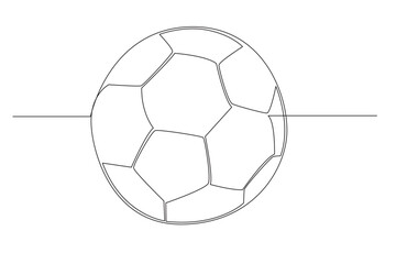football one line concept. simple line illustration for qatar world cup 2022.